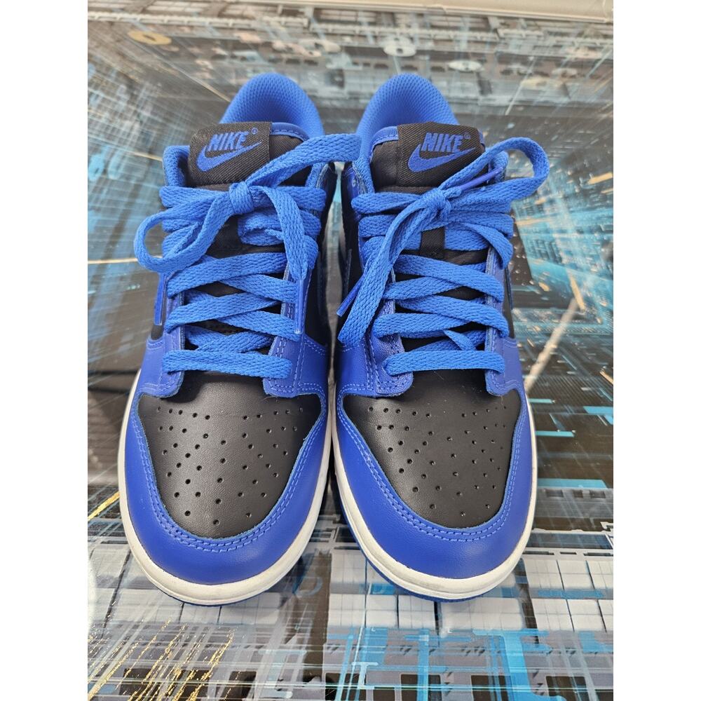 Nike Dunk Low GS Size 6Y, Royal Blue Black Hyper Cobalt CW1590-001 - Picture 4 of 8